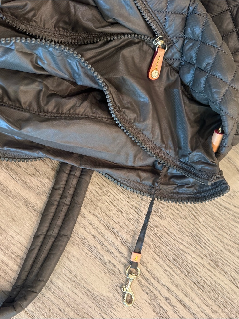 MZ Wallace Quilted Metro Tote in Taupe Brown - Picture 11 of 16